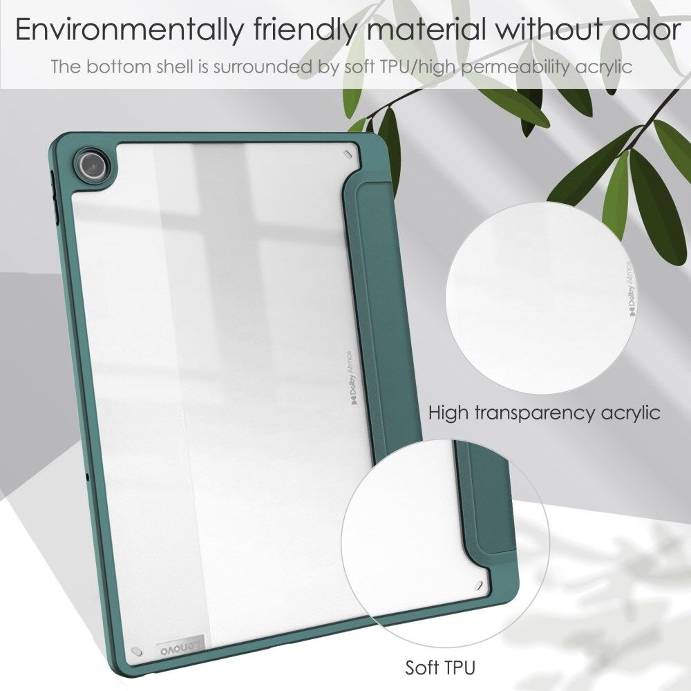 Lenovo Tab M10 Plus Gen 3 Hoes Tri-Fold Book Case met Standaard Groen afbeelding 7