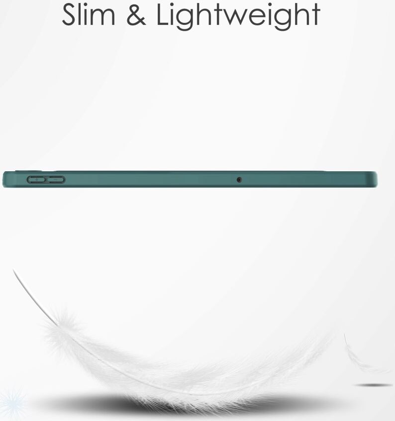 Lenovo Tab M10 Plus Gen 3 Hoes Tri-Fold Book Case met Standaard Groen afbeelding 8