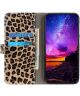 Samsung Galaxy A04 Hoesje Portemonnee Book Case Luipaard Print
