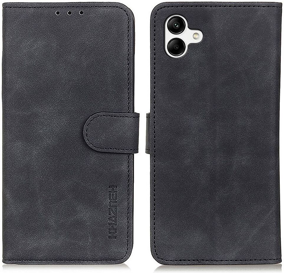 KHAZNEH Samsung Galaxy A04 Hoesje Retro Wallet Book Case Zwart afbeelding 2