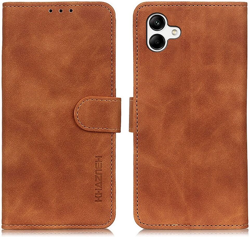 KHAZNEH Samsung Galaxy A04 Hoesje Retro Wallet Book Case Bruin afbeelding 2
