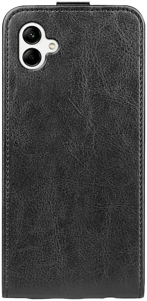 Samsung Galaxy A04 Hoesje Verticale Flip Wallet Case Kunstleer Zwart afbeelding 8