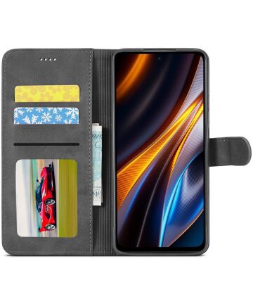 LC.IMEEKE Xiaomi Redmi 10/Poco M5 Hoesje Portemonnee Book Case Zwart Hoesjes
