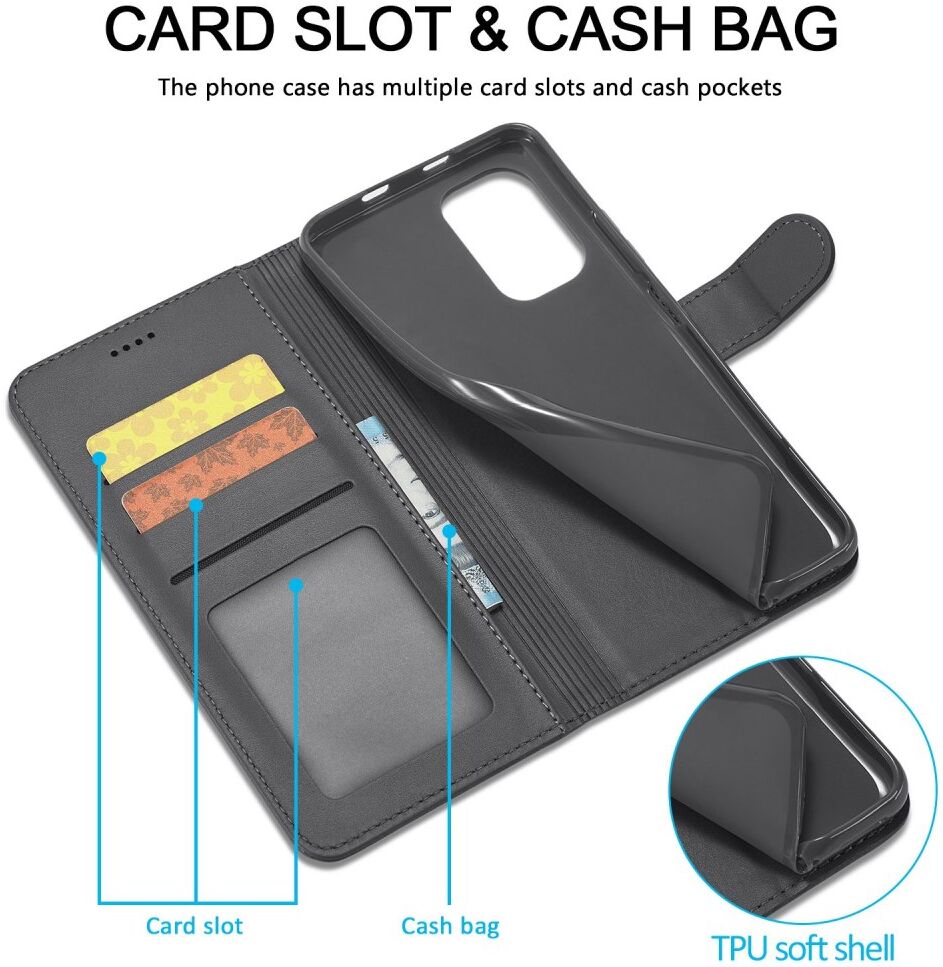 LC.IMEEKE Xiaomi Redmi 10/Poco M5 Hoesje Portemonnee Book Case Zwart afbeelding 5