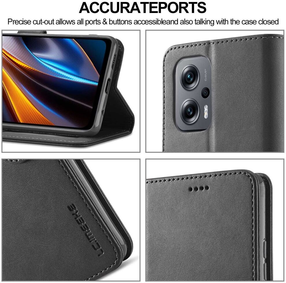 LC.IMEEKE Xiaomi Redmi 10/Poco M5 Hoesje Portemonnee Book Case Zwart afbeelding 6