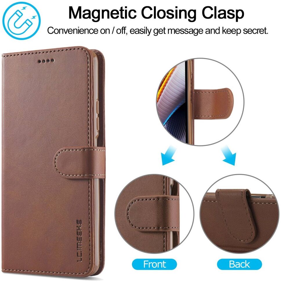 LC.IMEEKE Xiaomi Redmi 10/Poco M5 Hoesje Portemonnee Book Case Bruin afbeelding 7