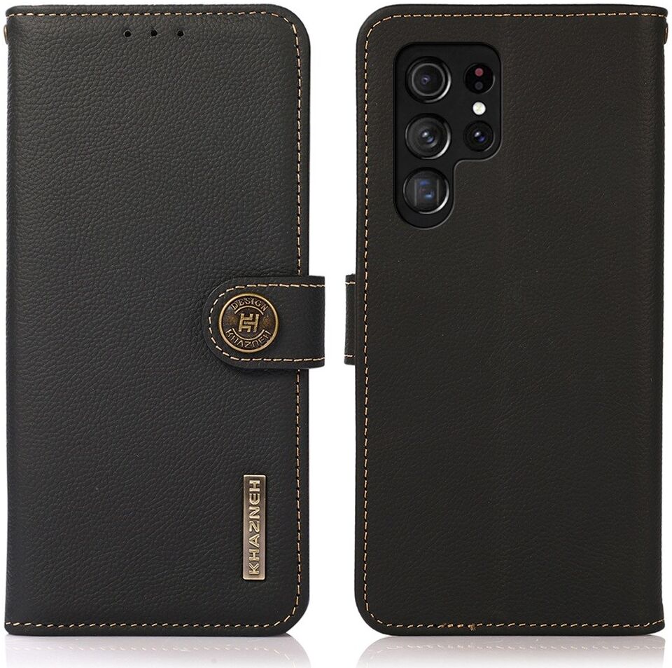 Samsung Galaxy S23 Ultra Hoesje RFID Portemonnee Book Case Zwart afbeelding 2