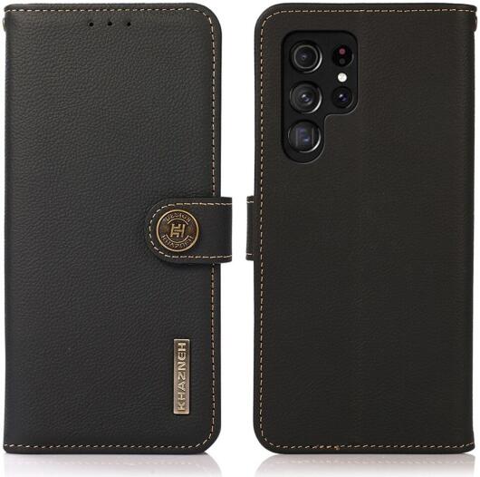 Samsung Galaxy S23 Ultra Hoesje RFID Portemonnee Book Case Zwart afbeelding 2
