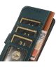 Samsung Galaxy S23 Ultra Hoesje RFID Portemonnee Book Case Groen