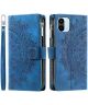 Xiaomi Redmi A1/A2 Hoesje Mandala Pasjeshouder Zipper Book Case Blauw