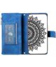 Xiaomi Redmi A1/A2 Hoesje Mandala Pasjeshouder Zipper Book Case Blauw