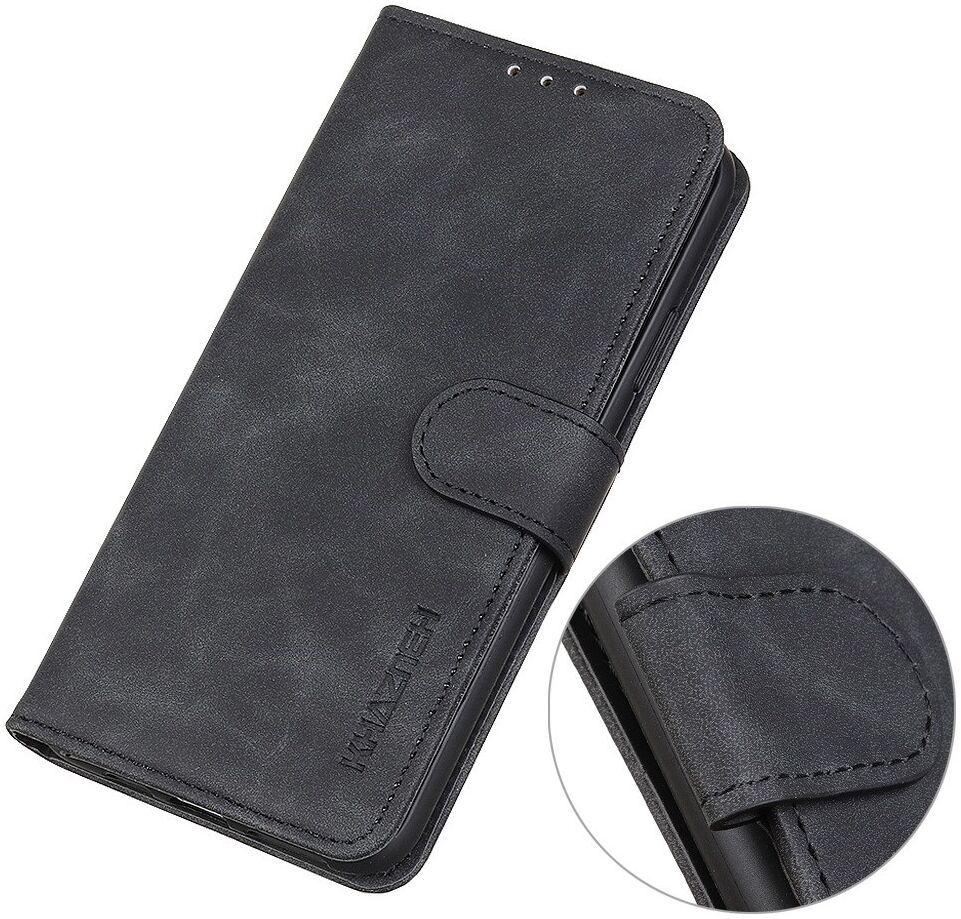 KHAZNEH Xiaomi Redmi Note 12 Pro Plus Hoesje Retro Book Case Zwart afbeelding 6