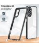 Oppo A17 Hoesje Schokbestendig Back Cover Transparant Zwart