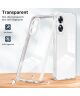 Oppo A17 Hoesje Schokbestendig Back Cover Transparant Wit