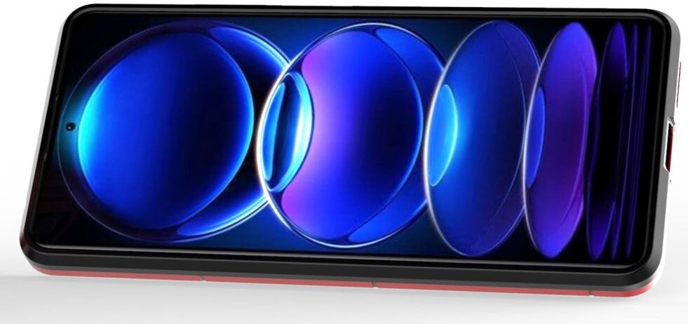 Xiaomi Redmi Note 12 Pro Plus Hoesje Magnetische Kickstand Ring Rood afbeelding 3