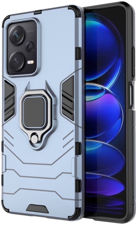 Xiaomi Redmi Note 12 Pro Plus Hoesje Magnetische Kickstand Ring Blauw afbeelding 1