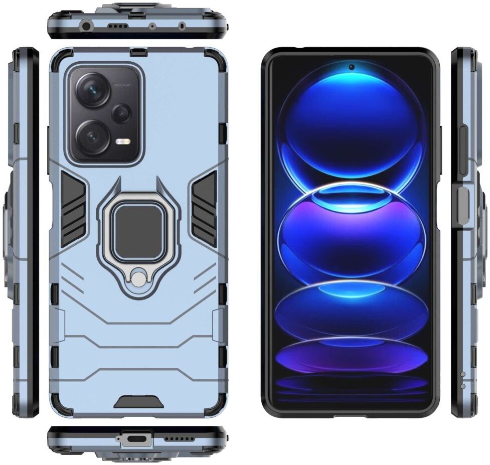 Xiaomi Redmi Note 12 Pro Plus Hoesje Magnetische Kickstand Ring Blauw afbeelding 6