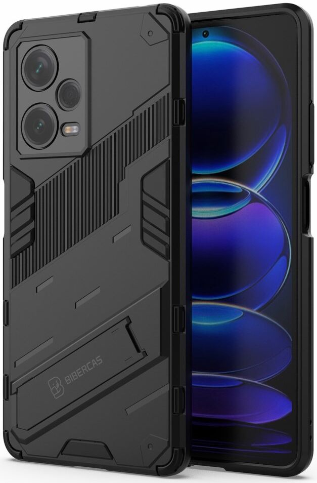 Xiaomi Redmi Note 12 Pro/Poco X5 Pro Hoesje Shockproof Kickstand Zwart afbeelding 1