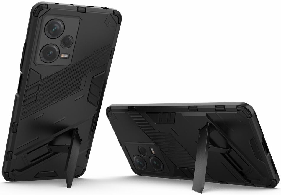 Xiaomi Redmi Note 12 Pro/Poco X5 Pro Hoesje Shockproof Kickstand Zwart afbeelding 3
