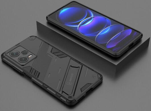 Xiaomi Redmi Note 12 Pro/Poco X5 Pro Hoesje Shockproof Kickstand Zwart afbeelding 5