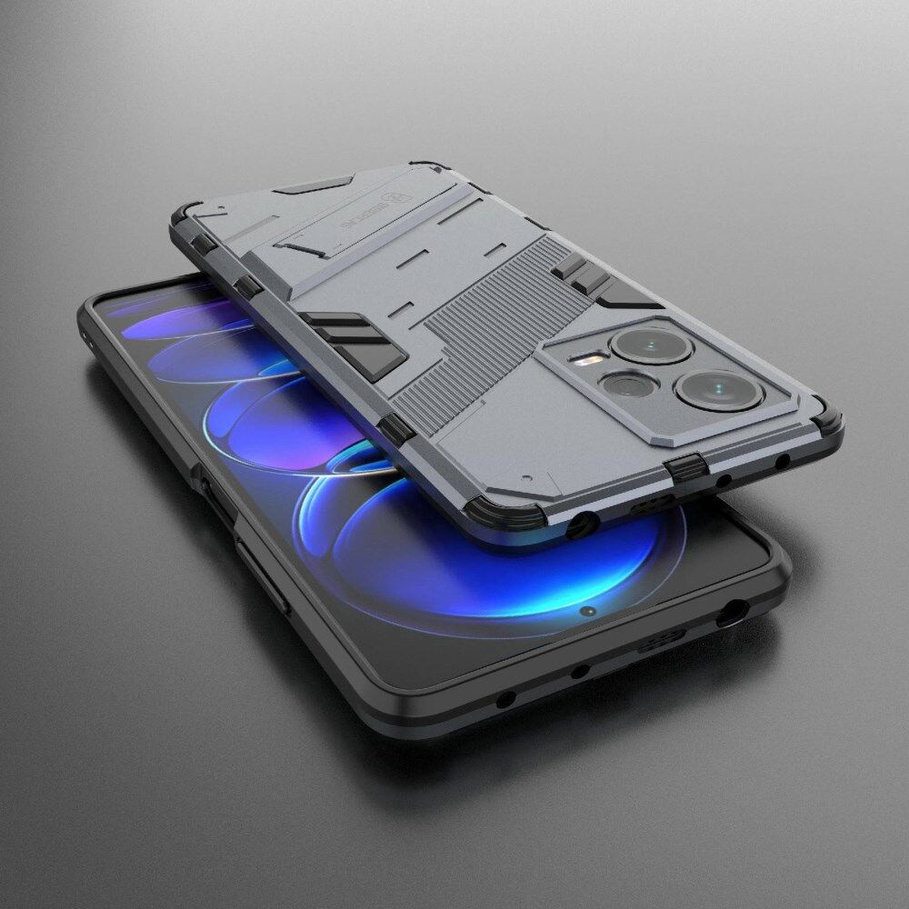 Xiaomi Redmi Note 12 Pro/Poco X5 Pro Hoesje Shockproof Kickstand Blauw afbeelding 6