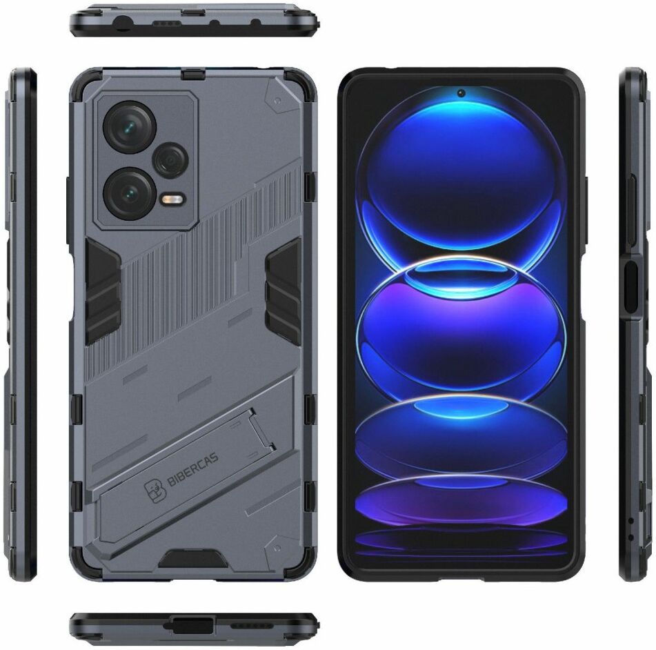 Xiaomi Redmi Note 12 Pro/Poco X5 Pro Hoesje Shockproof Kickstand Blauw afbeelding 7