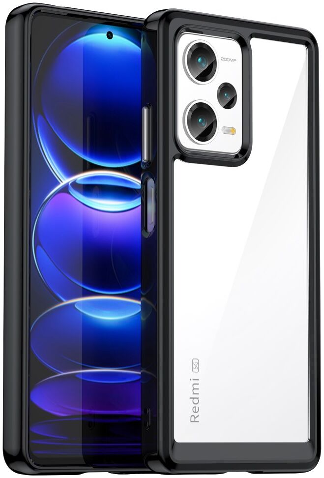 Xiaomi Redmi Note 12 Pro Plus Hoesje Acryl Back Cover Zwart afbeelding 1