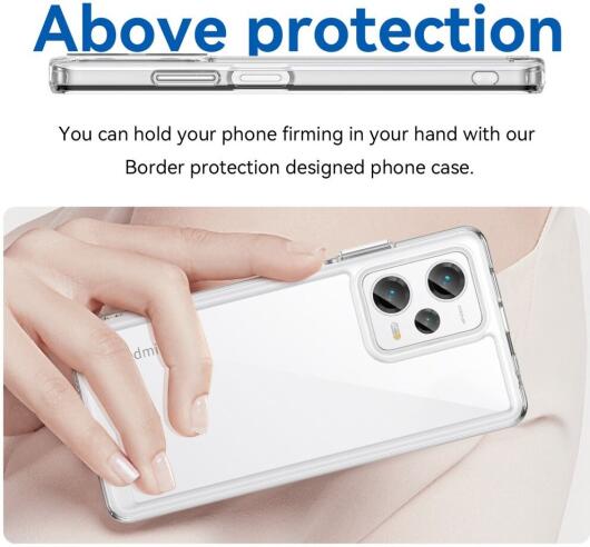 Xiaomi Redmi Note 12 Pro Plus Hoesje Acryl Back Cover Transparant afbeelding 4
