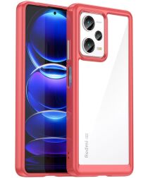 Xiaomi Redmi Note 12 Pro Plus Hoesje Acryl Back Cover Rood
