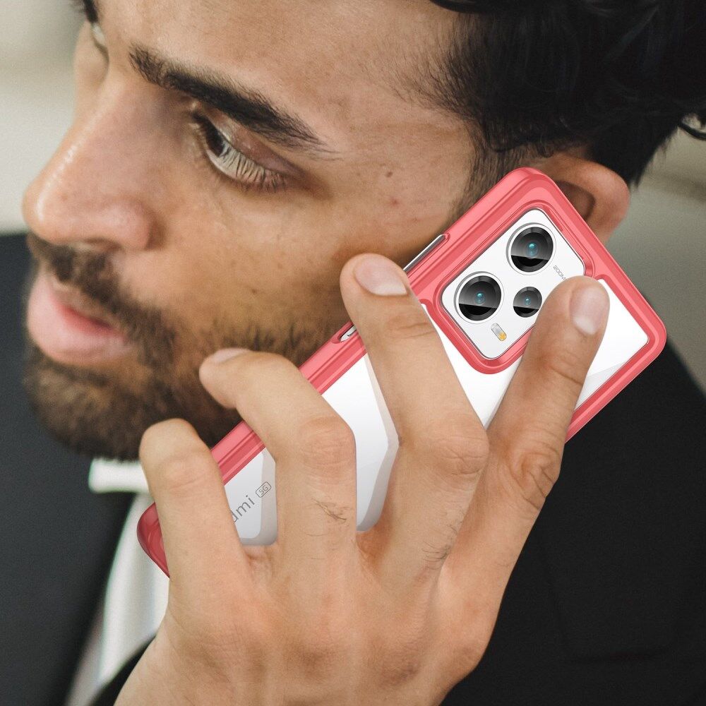 Xiaomi Redmi Note 12 Pro Plus Hoesje Acryl Back Cover Rood afbeelding 7