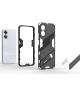 Oppo A17 Hoesje Shockproof Kickstand Back Cover Zwart