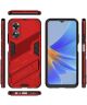 Oppo A17 Hoesje Shockproof Kickstand Back Cover Rood
