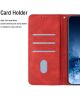 Samsung Galaxy A34 Hoesje Mandala Book Case met Pasjeshouder Rood