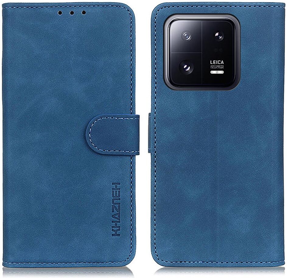 KHAZNEH Xiaomi 13 Hoesje Retro Wallet Book Case Blauw afbeelding 2