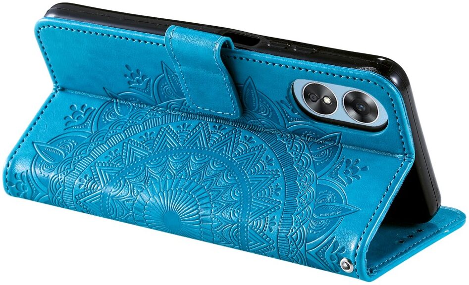 Oppo A58 5G / A78 5G Hoesje Mandala Book Case met Pasjeshouder Blauw afbeelding 4