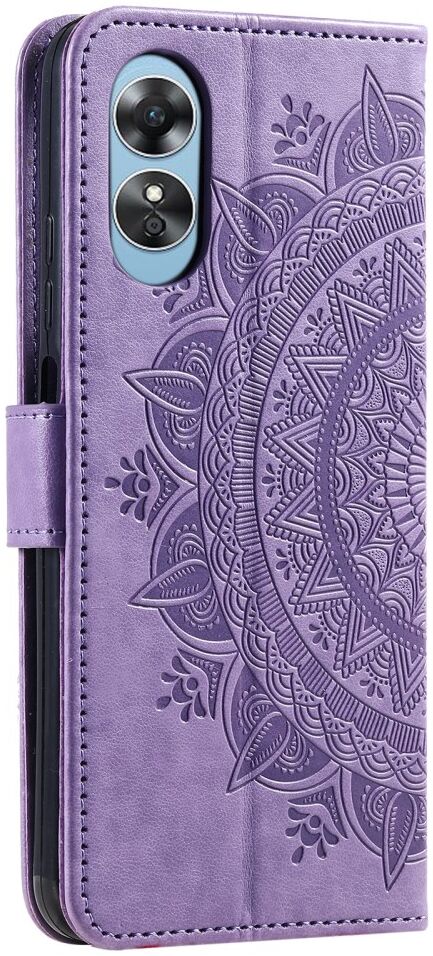 Oppo A58 5G / A78 5G Hoesje Mandala Book Case met Pasjeshouder Paars afbeelding 6