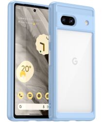 Google Pixel 7a Hoesje Acryl Back Cover Blauw