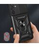Samsung Galaxy A34 Hoesje met Camera Slider en Kickstand Ring Rood