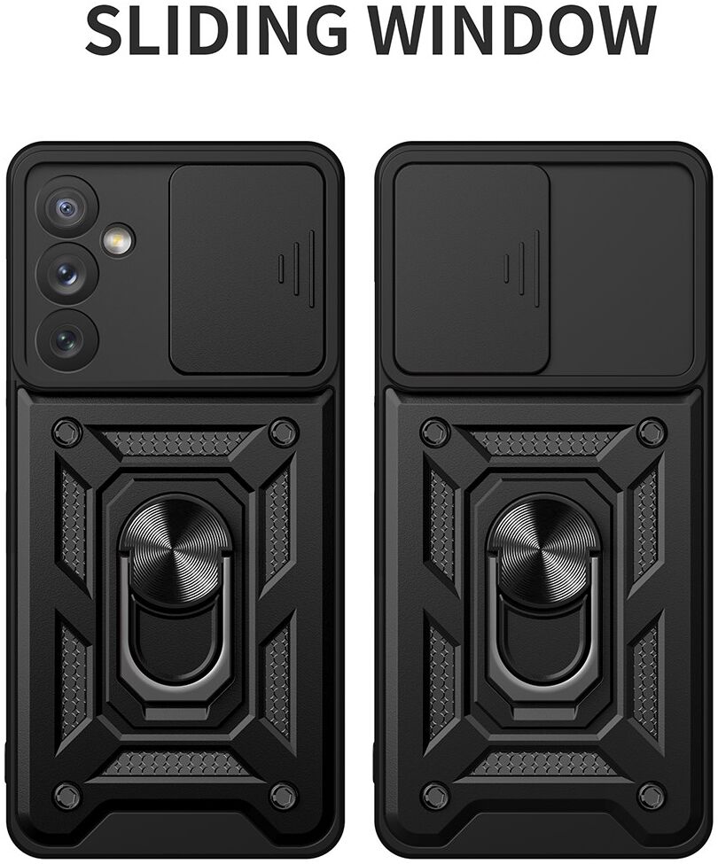 Samsung Galaxy A34 Hoesje met Camera Slider en Kickstand Ring Rood afbeelding 9