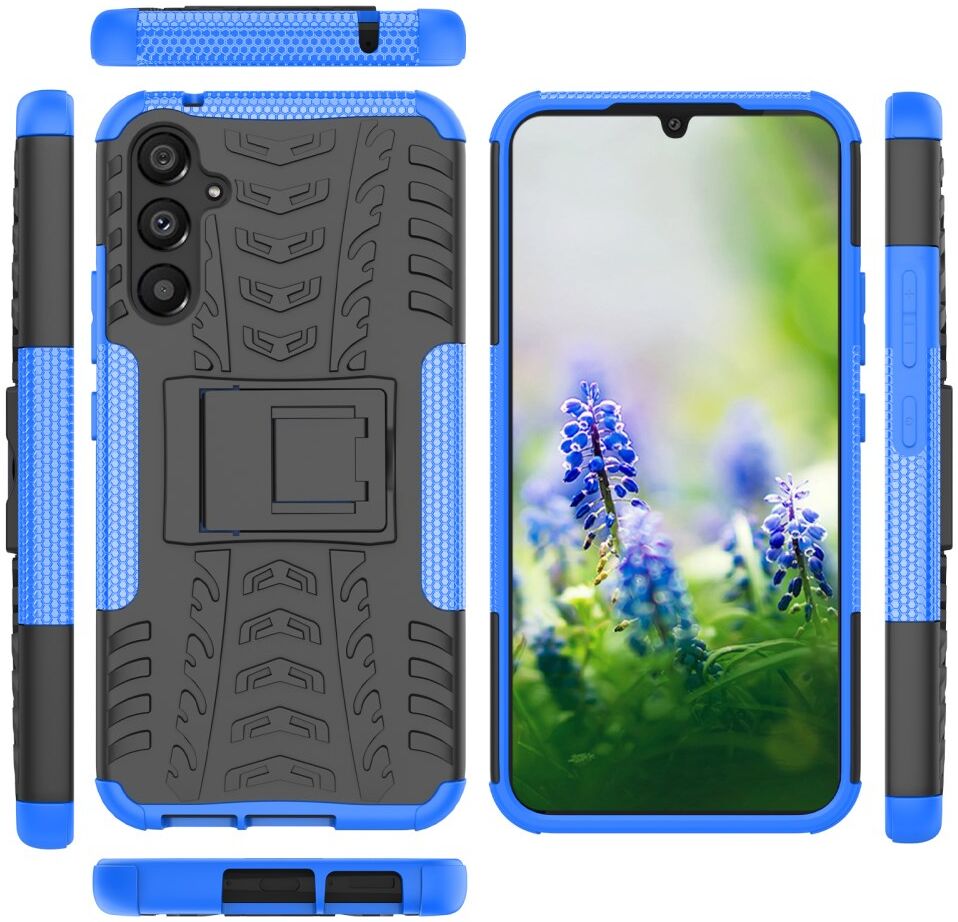 Samsung Galaxy A34 Hoes Robuust Hybride Back Cover Blauw afbeelding 9