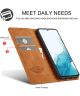 LC.IMEEKE Samsung Galaxy A34 Hoesje Wallet Book Case Bruin