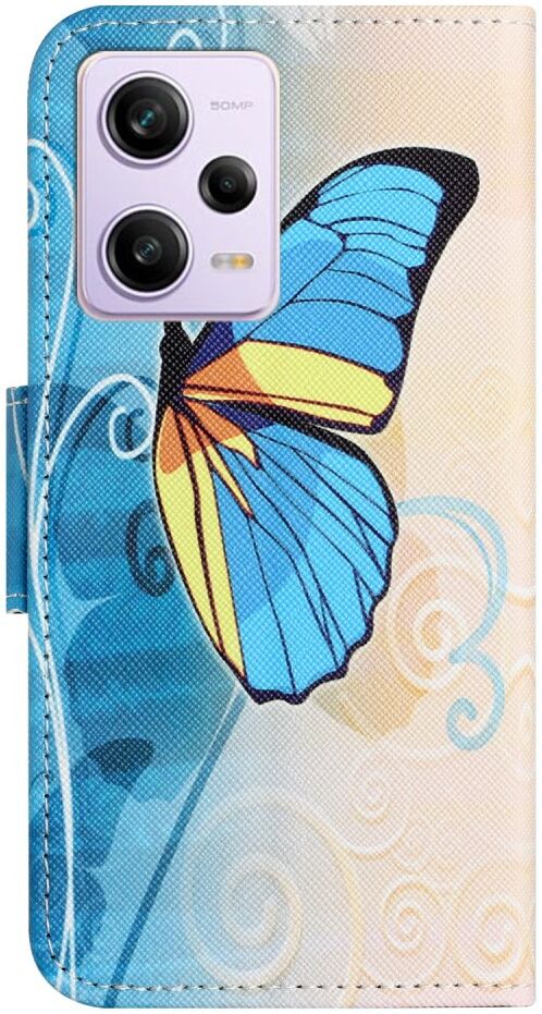 Xiaomi Redmi Note 12 Pro Plus Hoesje Book Case Vlinder Print afbeelding 5