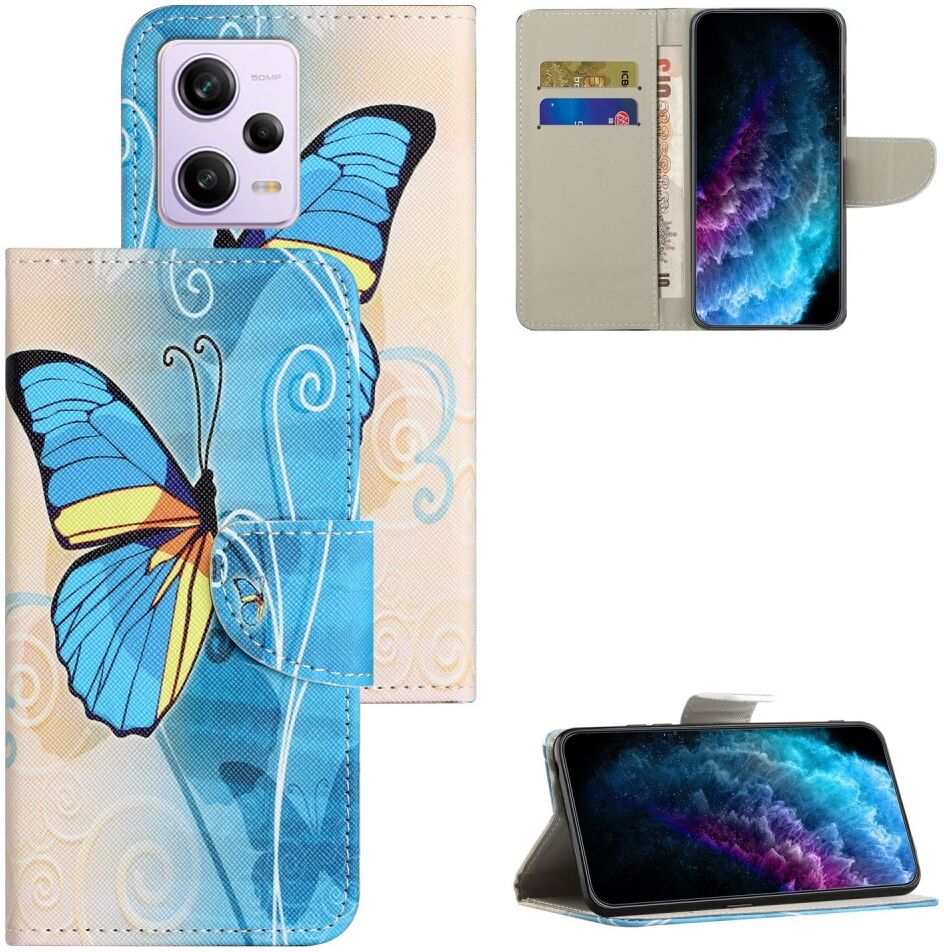 Xiaomi Redmi Note 12 Pro Plus Hoesje Book Case Vlinder Print afbeelding 6