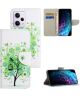 Xiaomi Redmi Note 12 Pro Plus Hoesje Portemonnee Book Case Boom Print