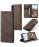 CaseMe 013 Samsung Galaxy A34 Hoesje Book Case met Pasjeshouder Coffee