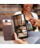 CaseMe 013 Samsung Galaxy A34 Hoesje Book Case met Pasjeshouder Coffee