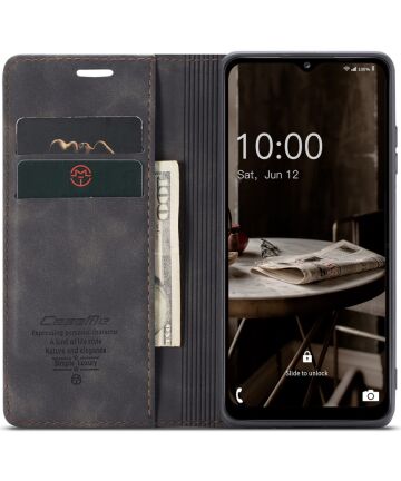 CaseMe 013 Samsung Galaxy A34 Hoesje Book Case met Pasjeshouder Zwart Hoesjes