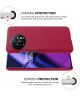 OnePlus 11 Hoesje Stoffen Afwerking Back Cover Rood