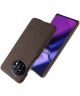 OnePlus 11 Hoesje Stoffen Afwerking Back Cover Bruin
