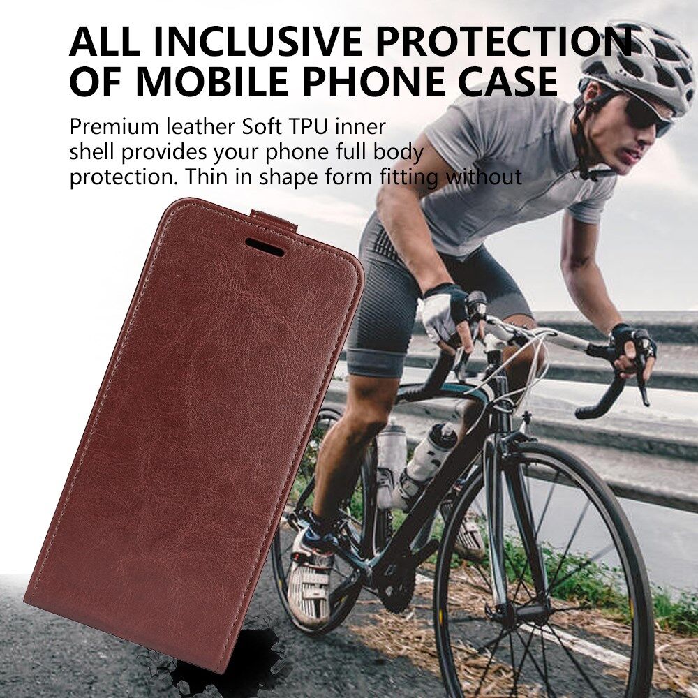 Motorola Moto G13/G23 Hoesje Verticale Flip Wallet Kunstleer Bruin afbeelding 5